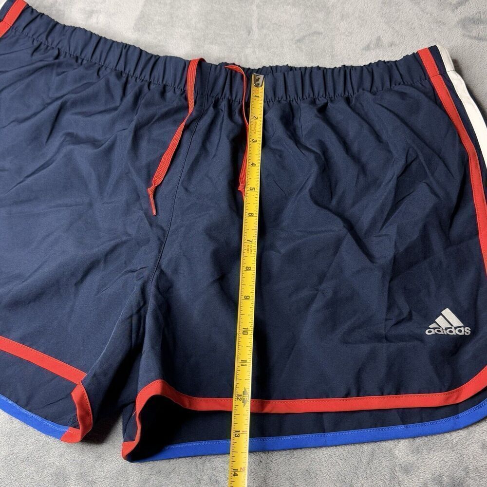 RARE Adidas Sz XL Marathon 20 Nation Running Shorts Red White Blue Aero Ready - Picture 14 of 16